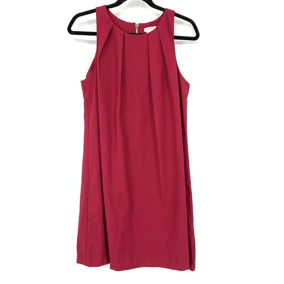 Urban Outfitters Cooperative Shift Dress Womens Size M Red Sleeveless Pleated - Picture 1 of 6